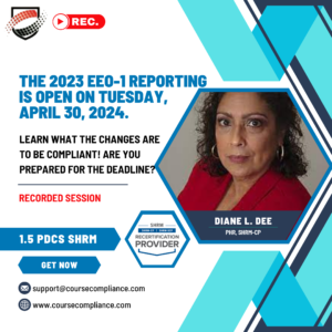 The 2023 EEO-1 Reporting is Open on Tuesday, April 30, 2024.