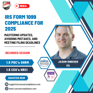 IRS Form 1099 Compliance for 2025 _Compliant city_jason dinesen's webinar