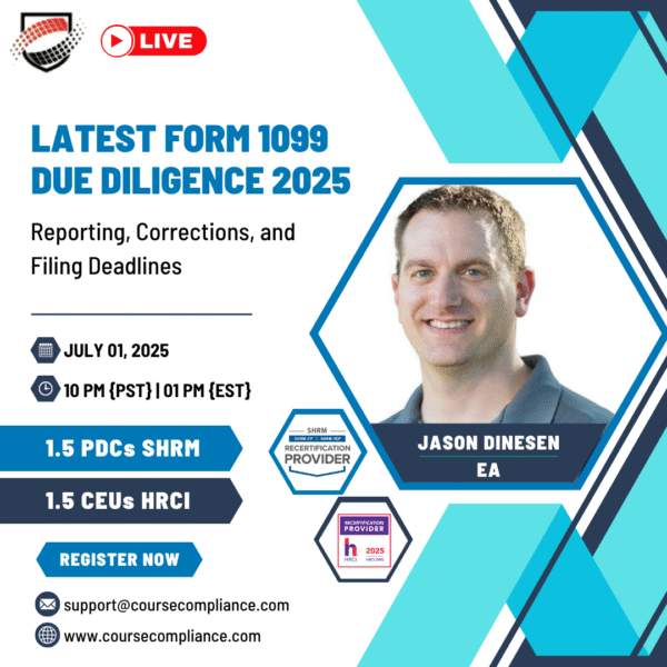1099 due diligence webinar