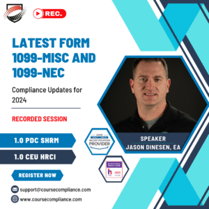 Latest Form 1099-MISC and 1099-NEC _Course compliance_Jason dinesen's webinar