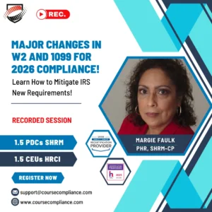 Major Changes in W2 and 1099 for 2026 Compliance! _course compliance_Dayna Reums's webinar
